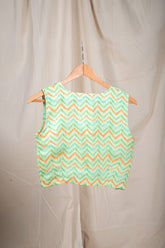 Pista Green Sleeveless Blouse